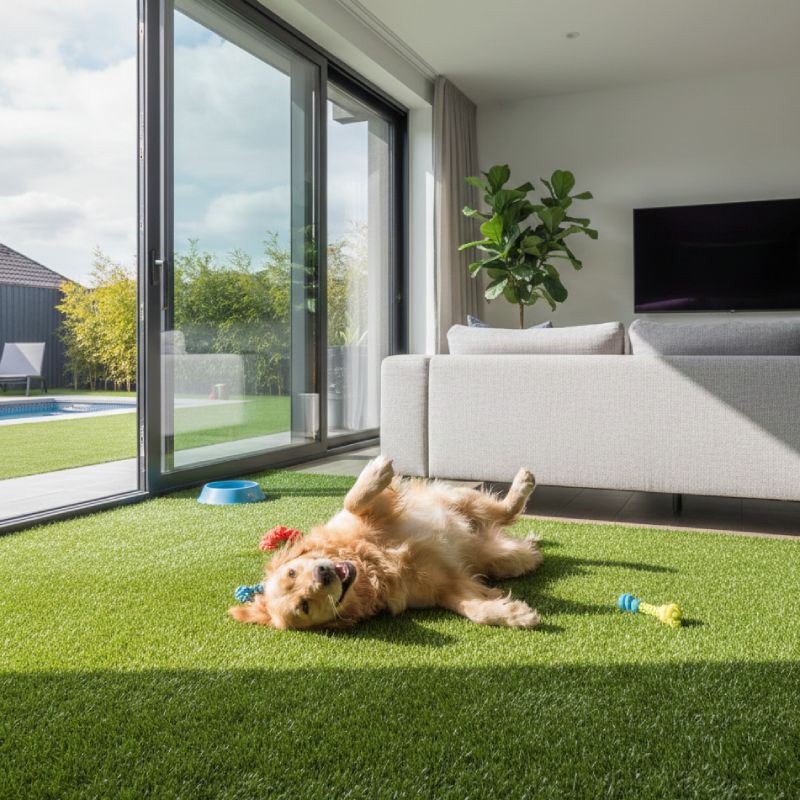 cesped artificial en casa