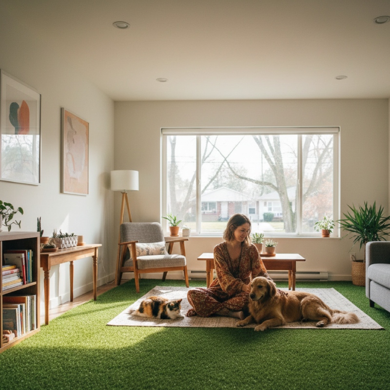 cesped artificial interior mascota