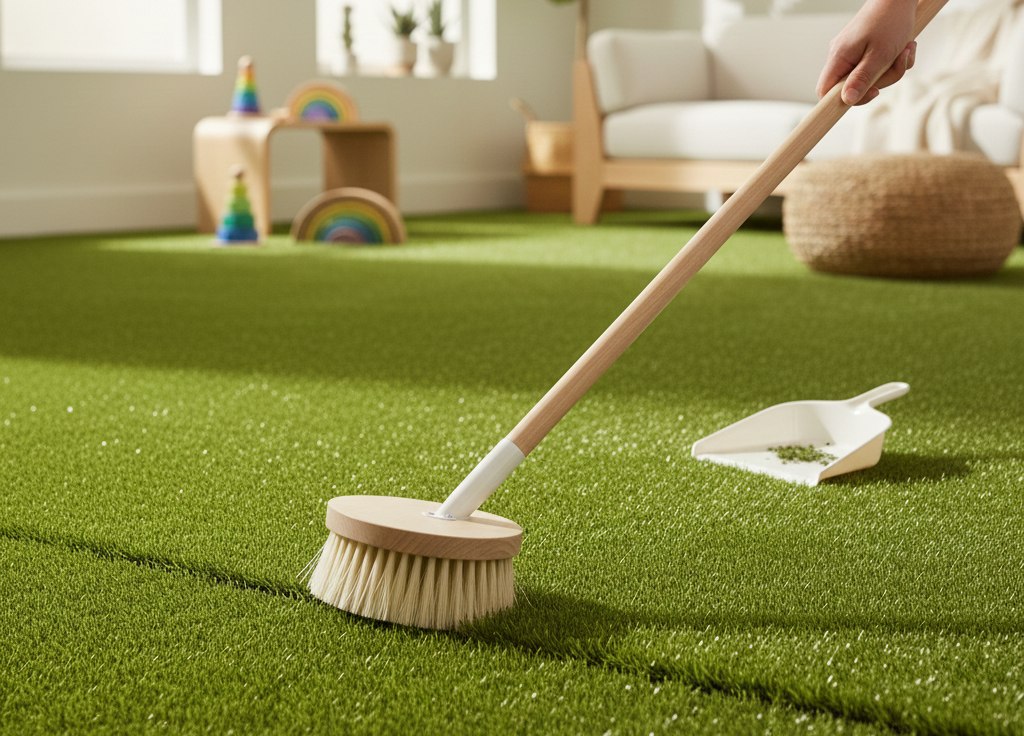 cesped interior limpio