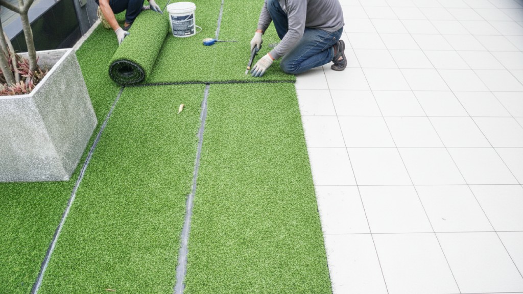 cesped artificial sobre baldosa