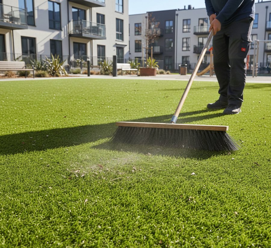 limpiar cesped artificial