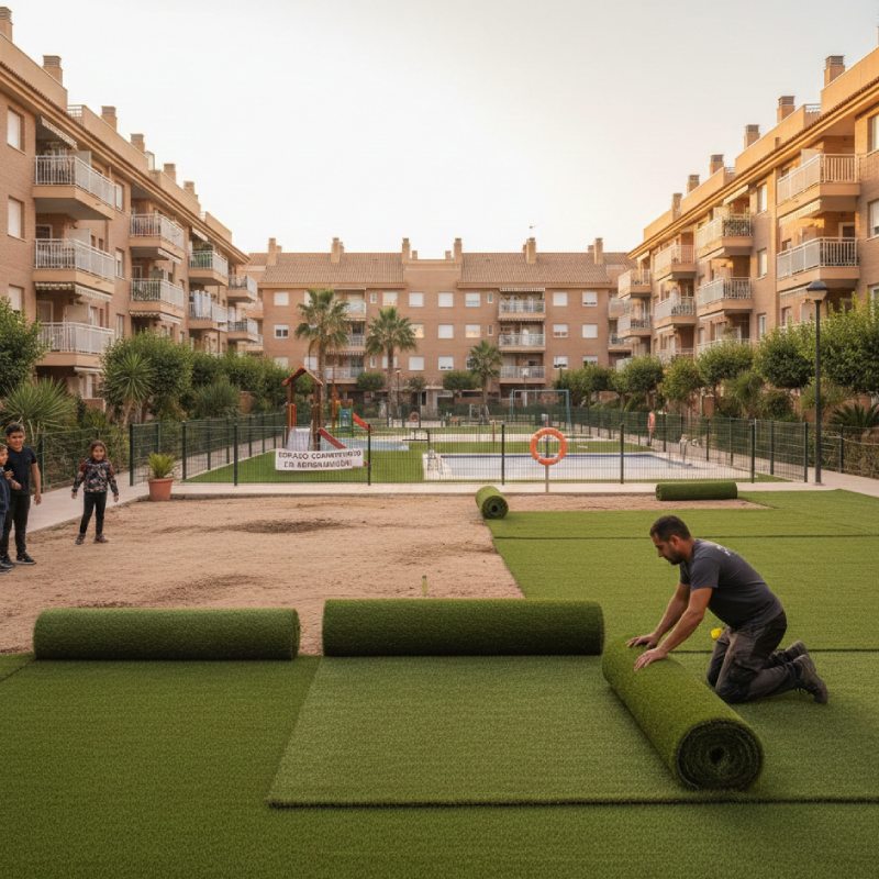 zona de tránsito cesped artificia2