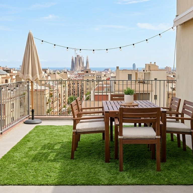 cesped artificial terraza