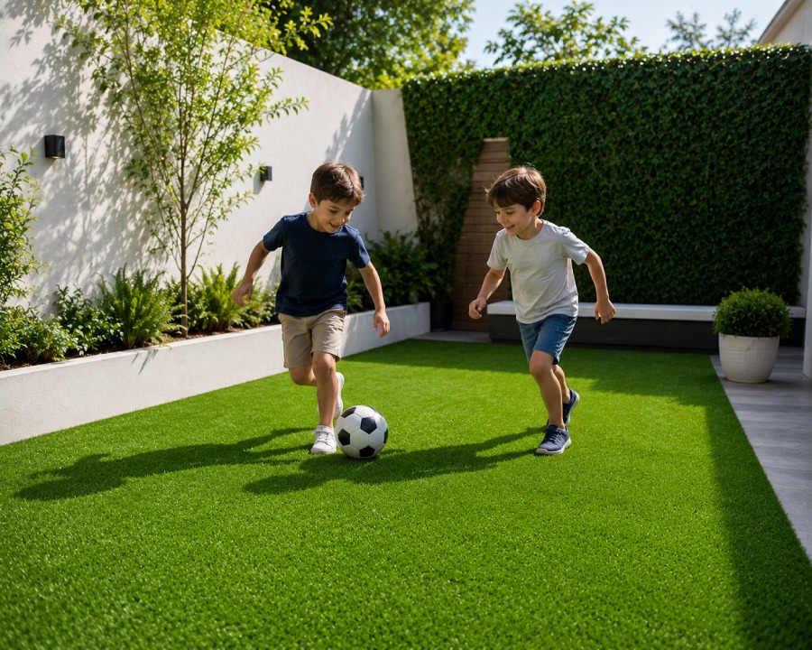 niños jugando al futbol