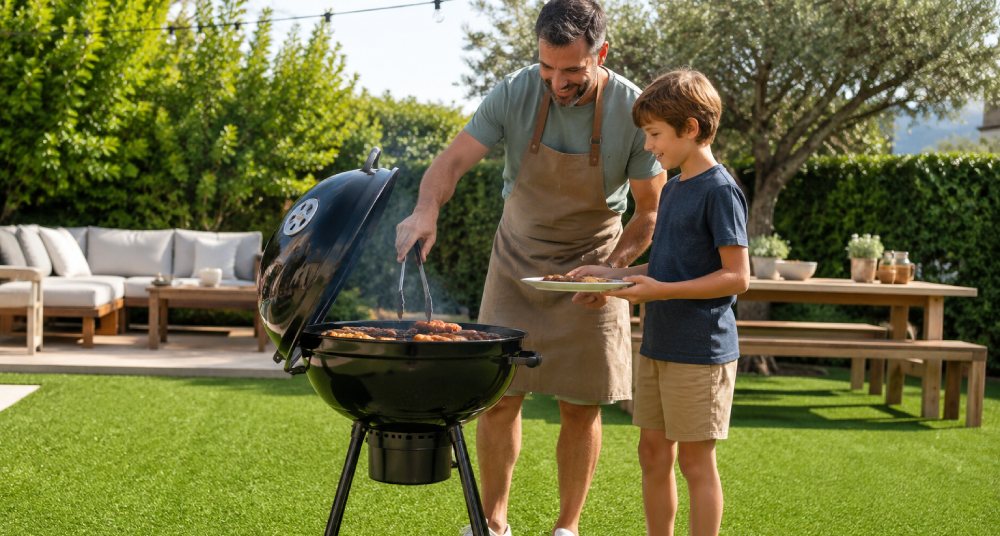 barbacoa cesped artificial